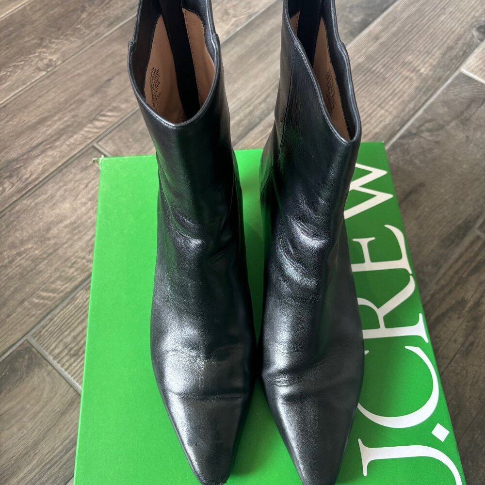 J. Crew Stevie ankle boots in black leather size 10